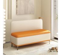 Banc de rangement rembourré avec dossier, cadre en bois massif, tabouret à langer pour salon, entrée et centres commerciaux, rembourrage en éponge pour plus de confort
