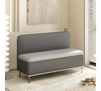 Banc de rangement rembourré avec dossier, cadre en bois massif, tabouret à langer pour salon, entrée et centres commerciaux, rembourrage en éponge pour plus de confort