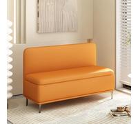 Banc de rangement rembourré avec dossier, cadre en bois massif, tabouret à langer pour salon, entrée et centres commerciaux, rembourrage en éponge pour plus de confort