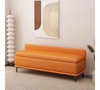 Banc de rangement rembourré avec dossier pour salon ou chambre à coucher, structure en bois massif, parfait pour l'entrée des magasins et plus design élégant et fonctionnel