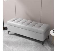Banc de rangement rembourré avec sièges pour chambre à coucher, salon, entrée - Organiseur de rangement rectangulaire