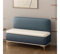 Banc de rangement rembourré en bois massif avec dossier haut pour entrée, meuble à chaussures ottomane pour salon, bureau, couloir, 100,1 cm de large, solution de rangement élégante et fonctionnelle