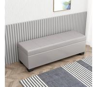 Banc de rangement rembourré en cuir - Armoire cachée pour entrée, couloir ou chambre à coucher - 110 x 40 x 40 cm