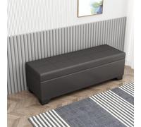 Banc de rangement rembourré en cuir - Armoire cachée pour entrée, couloir ou chambre à coucher - 110 x 40 x 40 cm