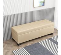 Banc de rangement rembourré en cuir - Armoire cachée pour entrée, couloir ou chambre à coucher - 110 x 40 x 40 cm