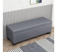 Banc de rangement rembourré en cuir - Armoire cachée pour entrée, couloir ou chambre à coucher - 110 x 40 x 40 cm