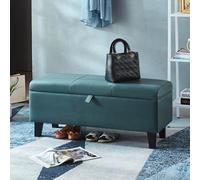 Banc de rangement rembourré en similicuir pour bout de lit, entrée, chambre à coucher, avec compartiment caché, siège multifonction
