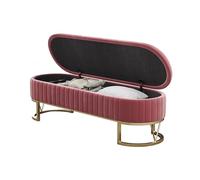 Banc de rangement rembourré en velours avec pieds dorés, idéal pour le salon, la chambre à coucher et l'entrée, supporte jusqu'à 150 kg