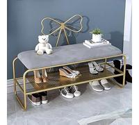 Banc de rangement rembourré en velours pour entrée, étagère à chaussures élégante pour chambre à coucher et salon, organiseur de siège multifonction, parfait pour une utilisation en fin de lit