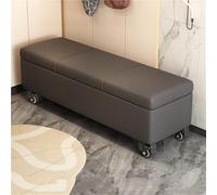 Banc de rangement rembourré mobile avec roulettes - Rangement pour chaussures d'entrée multicolore Ottoman Extrémité de lit, salon et chambre à coucher (120 cm)