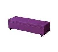 Banc De Rangement Rembourré Mobile avec roulettes Siège À Chaussures Polyvalent pour Salon Et Entrée Matière en Cuir Solution De Rangement Élégante pour La Maison(Purple,51x17.7x15.7in)