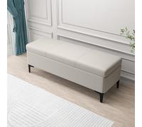 Banc de rangement rembourré multifonction pour chambre à coucher et salon, décoration d'intérieur élégante, 160 x 40 x 45 cm (B)
