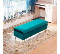 Banc de rangement rembourré, ottoman rectangulaire moderne en peluche, repose-pieds touffeté, extrémité de lit pour entrée et salon
