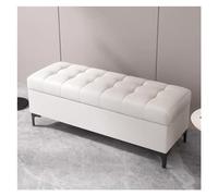 Banc de rangement rembourré pour chambre à coucher et salon, repose-pieds rectangulaire, idéal pour bout de lit, 60 cm - Parfait pour l'organisation et le style