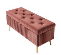 Banc de rangement rembourré pour chambre à coucher, hall d'entrée, couloir, ottomane avec solution de rangement pour salon, 78,7 x 40,6 x 45,7 cm, design moderne, utilisation polyvalente