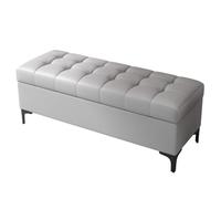 Banc de rangement rembourré pour chambre à coucher, repose-pieds rectangulaire pour salon, 60 cm, meuble polyvalent pour un rangement élégant à la maison