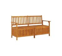 vidaXL Banc de rangement Banquette de jardin 148 cm Bois d'acacia solide