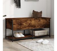 vidaXL Banc de rangement chêne fumé 70x42,5x47 cm bois d'ingénierie, banc, banc à chaussures, banc d'entrée, banc de couloir 839020