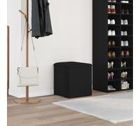 Banc De Rangement Vidaxl Bois Noir Chêne 40x40x45 Cm En Bois Aggloméré