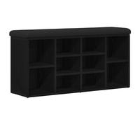 vidaXL Banc à chaussures avec rangement Noir 100 x 30 x 48 cm Bois composite