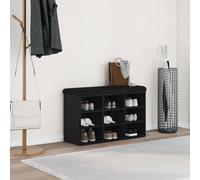 Banc De Rangement Vidaxl Chêne Noir 80x30x48 Cm Bois Reconstitué