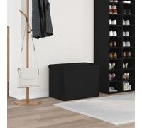 Banc De Rangement Vidaxl En Chêne Noir 60x40x45 Cm En Bois D'ingénierie