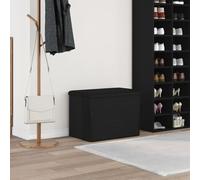 Banc De Rangement Vidaxl En Chêne Noir 60x40x45 Cm En Bois D'ingénierie