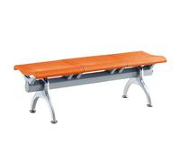 Banc de réception 3 places, sans accoudoirs, chaise en cuir synthétique pour bureau, hôpital, aéroport et salle d'attente bancaire, mobilier de salon élégant pour hall d'entrée et zone de réception