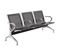 Banc de réception avec accoudoirs, chaise d'invité en acier durable pour une attente confortable au bureau, à l'aéroport, à l'hôpital, à la banque