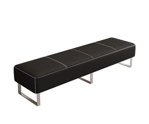 Banc de réception, chaise de bureau en cuir PU, siège rembourré pour salle d'attente pour salon, salon de coiffure, aéroport, banque, conférence, hall - Durable et élégant