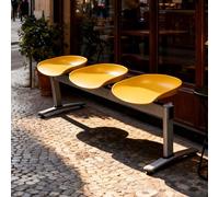 Banc de réception durable à deux places pour les zones d'attente professionnelles dans les bureaux, les hôpitaux et les espaces publics