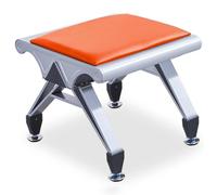 Banc de réception en cuir synthétique bleu - Chaise de salle d'attente 1 place sans accoudoirs en acier pour banque, hôpital, école, hall d'aéroport, élégant et confortable