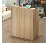 Banc de réception naturel avec tiroir verrouillable, caisse enregistreuse spacieuse pour salon et bureau, grand espace de rangement, 120 x 40 x 92 cm, idéal pour les zones de réception