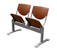 Banc de réception portable avec dossier - Siège pliable multifonction pour salles d'attente, événements et extérieur - Design élégant marron peu encombrant (116 x 52 x 85 cm / 46x20x33in)