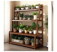 Banc de rempotage surélevé en bois marron 100 cm avec crochets à outils et hauteur de taille pour un assistant efficace de plantation et de jardinage