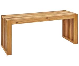 Banc de Salle à Manger 2 Places Intérieur Extérieur 105 cm en Bois d'Acacia Clair Bellano