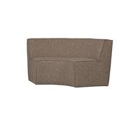 Banc de salle à manger 2 places tissu marron foncé Europa