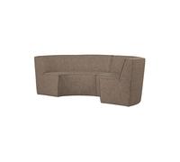 Banc de salle à manger 4 places tissu marron foncé Europa