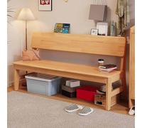 Banc de salle à manger avec dossier - Bois d'hévéa massif pour cuisine, couloir et bout de lit pour salon, chambre à coucher, entrée - Peut accueillir 2 à 3 personnes