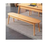 Banc de salle à manger en bois de chêne massif avec bords arrondis - Banc d'extrémité de lit de style rustique pour chambre à coucher, entrée, cuisine ou couloir, banc à chaussures pour une