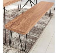 Banc de salle à manger en bois massif Acacia - WOHNLING - 160 x 40 x 45cm - Style campagnard