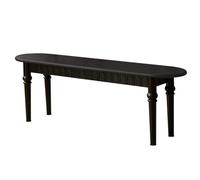 Banc de salle à manger en bois massif pour une utilisation en intérieur, long banc d'entrée de style rustique avec coins arrondis de sécurité, parfait pour la cuisine et le salon (noir, 120 x 30 x 43