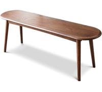 Banc de salle à manger en chêne massif, style milieu du siècle, design à bords arrondis, banc à chaussures polyvalent pour une utilisation en intérieur, parfait pour l'entrée
