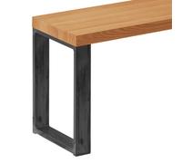 Banc de salle à manger - LAMO MANUFAKTUR - Design Acier brut - 30x160x47 cm - Bois massif - Couleur rustique