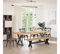vidaXL Banc à manger NOAIN pieds en forme de X 180x40x45 cm pin massif
