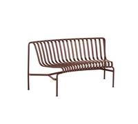 HAY Banc Palissade Dining Park avec dossier incurvé Iron red