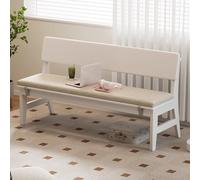 Banc De Salle À Manger Rembourré, Banc De Salle À Manger, Robuste Et Stable, Design Industriel Moderne, pour Cuisine, Salle À Manger, Salon, Entrée(White,140cm/55.1in)