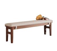 Banc de salle à manger rembourré en bois - Siège d'entrée de ferme de 160 cm pour cuisine, salle à manger, couloir, salon - Noyer foncé