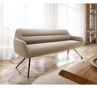 Banc-de-salle-à-manger Taya-Flex 200 cm bou oue pied croisé angulaire grafiete ressort ensaché