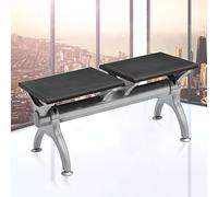 Banc de salle d'attente 2 places - Chaises de bureau en cuir PU avec cadre en acier pour aéroport, hôpital, banque, école, salon de coiffure - Siège de réception d'invités à grande capacité de charge